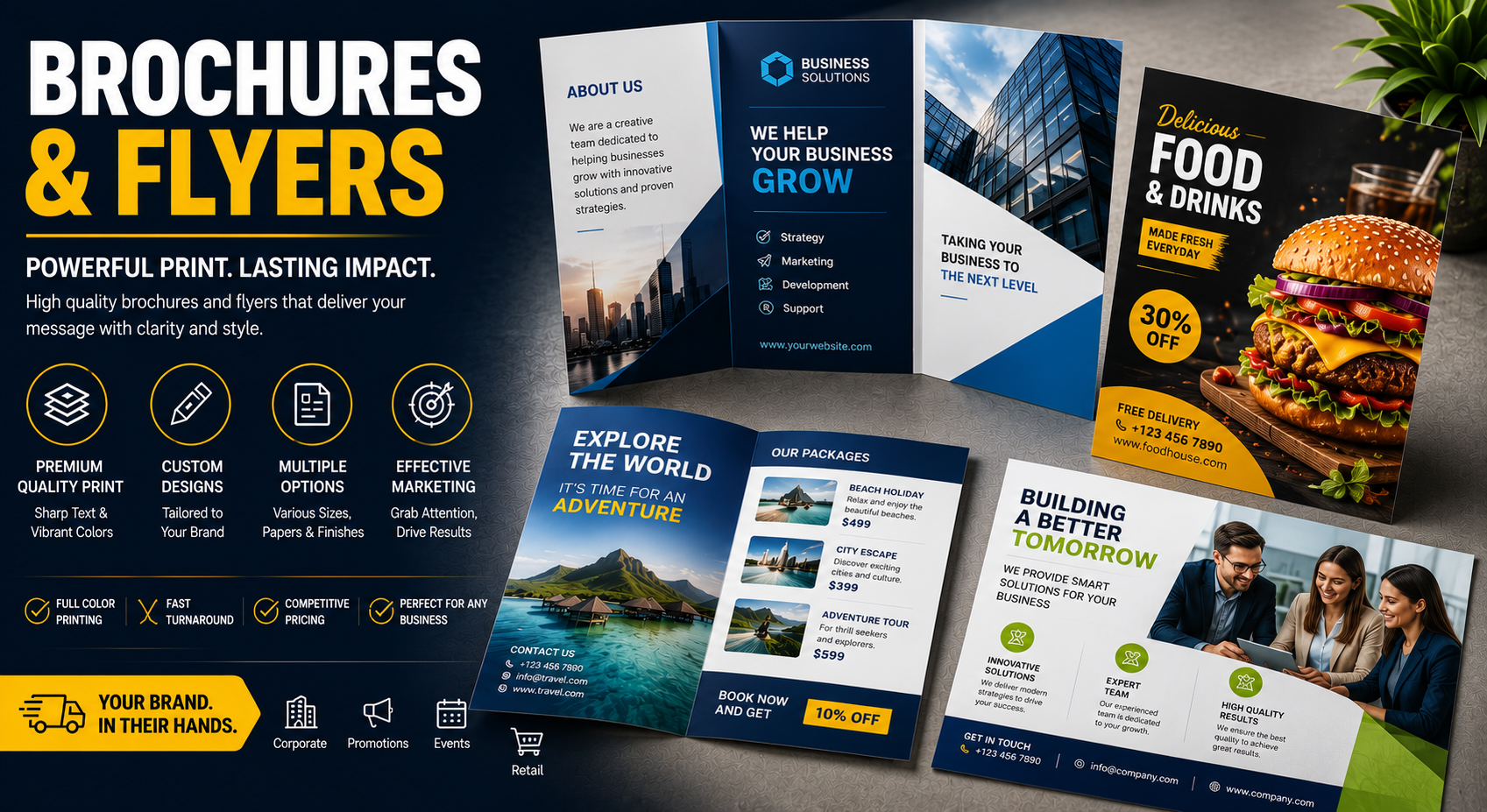 Brochures and flyers