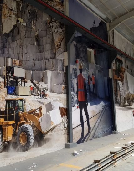 Qurashi Marble sticker installation